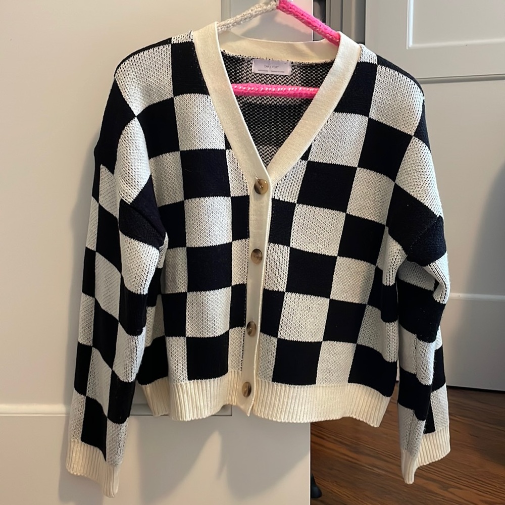 Oak + Fort Checkered Cardigan